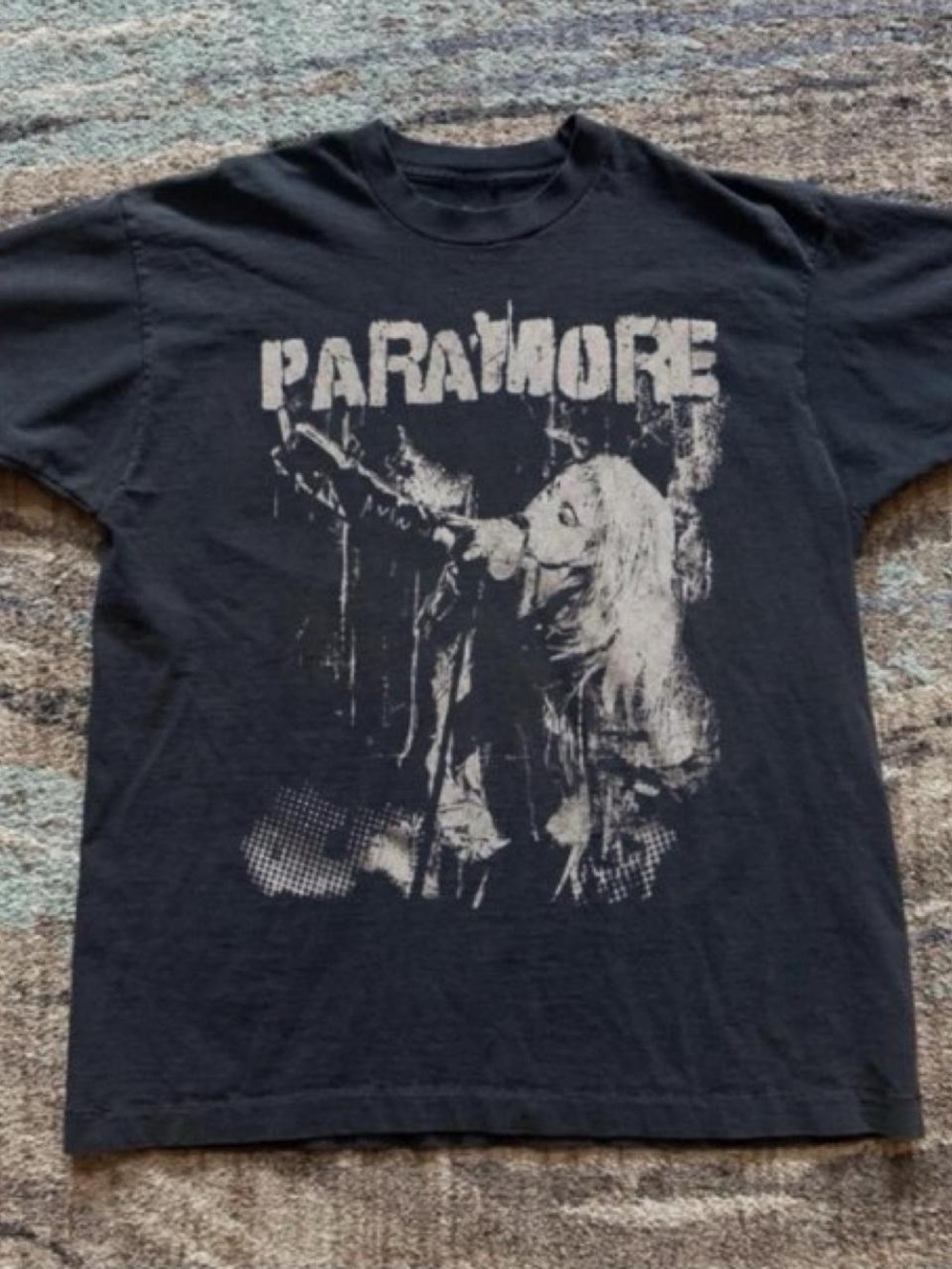 Gildan Black Paramore Graphic Tee with White Print